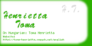 henrietta toma business card